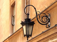 Old-fashioned street lamp. Free public domain CC0 photo