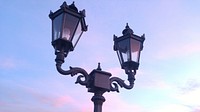 Old-fashioned street lamp. Free public domain CC0 photo