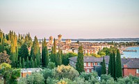 Aerial view of buildings in Lake Garda. Free public domain CC0 image.