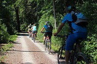 People doing bicycle tour. Free public domain CC0 photo.