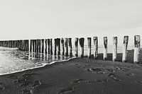 Waves crashing into beach. Free public domain CC0 image.