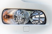 Car headlight closeup. Free public domain CC0 image.