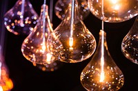 Light bulbs, background photo. Free public domain CC0 image.