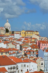 Lisbon neighborhood city view. Free public domain CC0 photo.