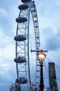 The London Eye, or the Millennium Wheel in South Bank, London. Free public domain CC0 photo.