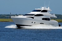 Yacht sailing in the sea. Free public domain CC0 photo.