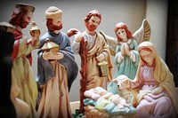 Christmas crib figures. Free public domain CC0 image.