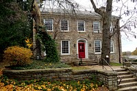 Stone wall house architecture. Free public domain CC0 photo.