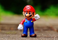 Super Mario arcade game action figure. Location unknown - July 30, 2016