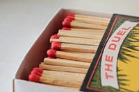 Wooden match stick background. Free public domain CC0 photo.