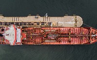 Free top view of large ship image, public domain CC0 photo.