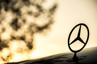 Mercedes Benz logo silhouette, Location unknown, April 18, 2015.