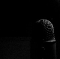 Microphone closeup, singing equipment. Free public domain CC0 image.