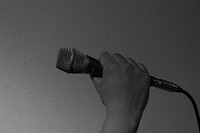 Microphone background, musical equipment. Free public domain CC0 photo.