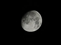 Moon in the night sky. Free public domain CC0 image.