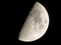 Moon in the night sky. Free public domain CC0 image.