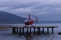 Helicopter landing. Free public domain CC0 photo.