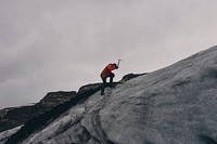 Mountain climber, nature travel. Free public domain CC0 photo.