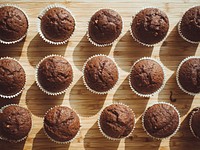 Chocolate cupcakes. Free public domain CC0 photo.