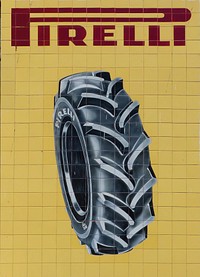 Pirelli tire poster, location unknown, May 2, 2016.