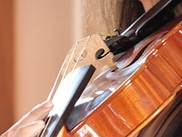 Violinist playing violin background. Free public domain CC0 photo.