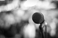 Microphone background, musical equipment. Free public domain CC0 photo.