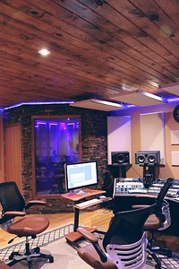 Beautiful recording studio. Free public domain CC0 photo.