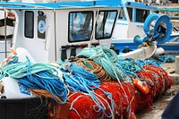 Fishing nets close up. Free public domain CC0 photo.