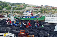 Fishing nets close up. Free public domain CC0 photo.