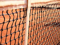 Closeup on tennis court net. Free public domain CC0 photo.