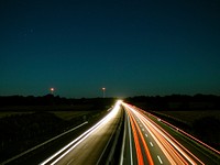 Long exposure car taillight on the highway. Free public domain CC0 photo