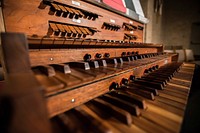 Wooden piano. Free public domain CC0 photo.