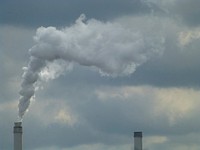 Smoke from factory. Free public domain CC0 photo.