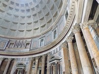 Pantheon dome from below. Free public domain CC0 image.