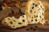 Loaf of raisin bread. Free public domain CC0 photo