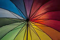 Rainbow umbrella. Free public domain CC0 photo.