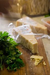 Closeup on parmesan cheese for cooking. Free public domain CC0 image.