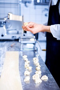 Fresh tortellini pasta. Free public domain CC0 photo.