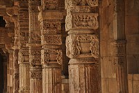 Antique pillar with carvings in India. Free public domain CC0 image.