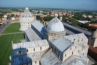 Scenic top view of Cattedrale di Pisa in Italy. Free public domain CC0 image.