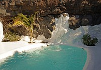 Beautiful pond in Lanzarote. Free public domain CC0 photo.