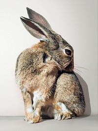 Cute hares with big ears. Free public domain CC0 image.