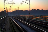 Empty train track. Free public domain CC0 photo.