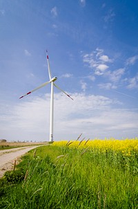 Windmill for alternative energy. Free public domain CC0 photo.