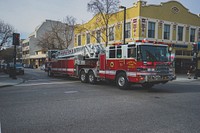 Fire truck, rescue operations. Free public domain CC0 photo.