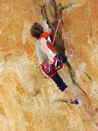 Rock climbing, extreme sports photography. Free public domain CC0 photo.