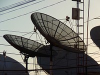 Satellite dish for space technolgy. Free public domain CC0 photo. 