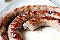 Grilled sausages. Free public domain CC0 image