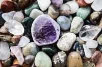 Bundle of colorful stones. Free public domain CC0 image.