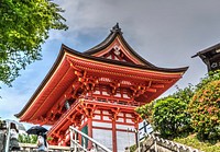 Beautiful red pagoda temple. Free public domain CC0 photo.